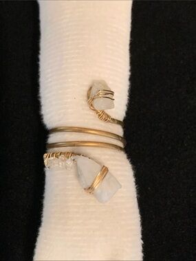 Free People Like Sugar Midi Ring Gold Moonstone